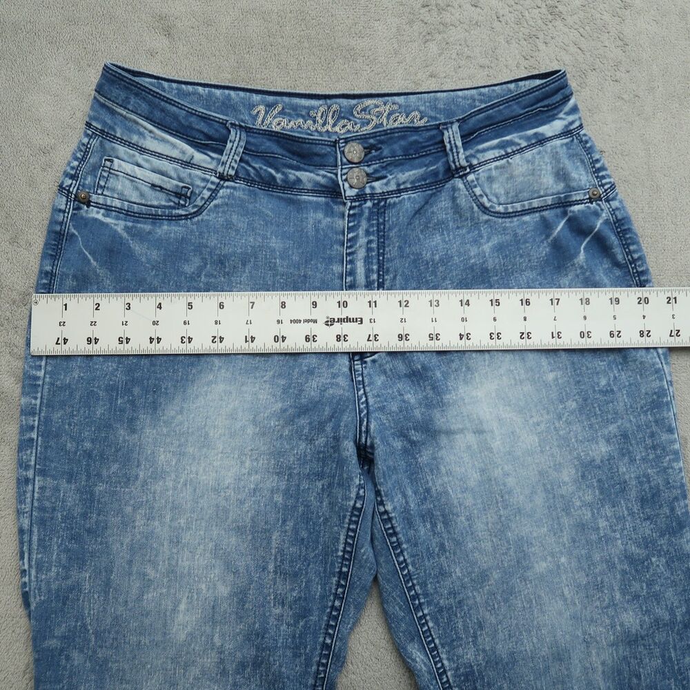 Vanilla Star Jeans Junior's Size 13 Blue Mid-Rise Skinny Pants 28" Inseam - Picture 5 of 14